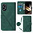 Funda de Cuero Cartera con Soporte Carcasa YB3 para Oppo A18 Verde