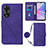 Funda de Cuero Cartera con Soporte Carcasa YB3 para Oppo A58 5G Morado