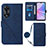 Funda de Cuero Cartera con Soporte Carcasa YB3 para Oppo A78 5G Azul