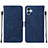 Funda de Cuero Cartera con Soporte Carcasa YB3 para Samsung Galaxy A04 4G Azul