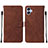 Funda de Cuero Cartera con Soporte Carcasa YB3 para Samsung Galaxy F04 Marron