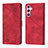 Funda de Cuero Cartera con Soporte Carcasa YB3 para Samsung Galaxy Quantum4 5G Rojo