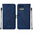 Funda de Cuero Cartera con Soporte Carcasa YB4 para Motorola Moto Edge 40 Pro 5G Azul