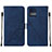 Funda de Cuero Cartera con Soporte Carcasa YB4 para Motorola Moto G 5G (2023) Azul