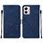 Funda de Cuero Cartera con Soporte Carcasa YB4 para Motorola Moto G53 5G Azul