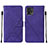 Funda de Cuero Cartera con Soporte Carcasa YB4 para Motorola Moto G72 Morado