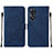 Funda de Cuero Cartera con Soporte Carcasa YB4 para Oppo Reno8 T 4G Azul