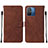 Funda de Cuero Cartera con Soporte Carcasa YB4 para Xiaomi Redmi 11A 4G Marron