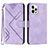 Funda de Cuero Cartera con Soporte Carcasa YX1 para Apple iPhone 13 Pro Max Purpura Claro