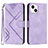 Funda de Cuero Cartera con Soporte Carcasa YX1 para Apple iPhone 13 Purpura Claro