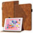 Funda de Cuero Cartera con Soporte Carcasa YX1 para Apple New iPad 9.7 (2017) Marron