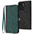 Funda de Cuero Cartera con Soporte Carcasa YX1 para Motorola Moto Edge 40 5G Verde