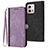 Funda de Cuero Cartera con Soporte Carcasa YX1 para Motorola Moto G Stylus (2023) 4G Morado