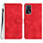 Funda de Cuero Cartera con Soporte Carcasa YX1 para Oppo A16 Rojo