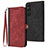 Funda de Cuero Cartera con Soporte Carcasa YX1 para Sony Xperia 1 V Rojo