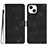 Funda de Cuero Cartera con Soporte Carcasa YX2 para Apple iPhone 13 Negro