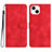 Funda de Cuero Cartera con Soporte Carcasa YX2 para Apple iPhone 14 Rojo Rosa