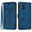 Funda de Cuero Cartera con Soporte Carcasa YX2 para Motorola Moto E13 Azul