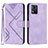 Funda de Cuero Cartera con Soporte Carcasa YX2 para Motorola Moto E13 Morado