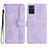 Funda de Cuero Cartera con Soporte Carcasa YX2 para Motorola Moto E22 Morado