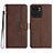 Funda de Cuero Cartera con Soporte Carcasa YX2 para Motorola Moto Edge (2023) 5G Marron