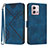 Funda de Cuero Cartera con Soporte Carcasa YX2 para Motorola Moto G Stylus (2023) 4G Azul