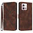 Funda de Cuero Cartera con Soporte Carcasa YX2 para Motorola Moto G Stylus (2023) 4G Marron