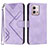 Funda de Cuero Cartera con Soporte Carcasa YX2 para Motorola Moto G Stylus (2023) 4G Morado