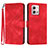 Funda de Cuero Cartera con Soporte Carcasa YX2 para Motorola Moto G Stylus (2023) 4G Rojo