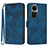 Funda de Cuero Cartera con Soporte Carcasa YX2 para Oppo Reno10 Pro 5G Azul