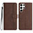 Funda de Cuero Cartera con Soporte Carcasa YX2 para Samsung Galaxy S23 Ultra 5G Marron