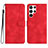 Funda de Cuero Cartera con Soporte Carcasa YX2 para Samsung Galaxy S23 Ultra 5G Rojo