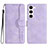 Funda de Cuero Cartera con Soporte Carcasa YX2 para Samsung Galaxy S24 5G Morado