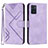 Funda de Cuero Cartera con Soporte Carcasa YX3 para Motorola Moto E22 Morado