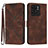 Funda de Cuero Cartera con Soporte Carcasa YX3 para Motorola Moto Edge 40 5G Marron