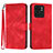 Funda de Cuero Cartera con Soporte Carcasa YX3 para Motorola Moto Edge 40 5G Rojo