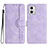 Funda de Cuero Cartera con Soporte Carcasa YX3 para Motorola Moto G 5G (2023) Morado