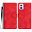 Funda de Cuero Cartera con Soporte Carcasa YX3 para Motorola Moto G 5G (2023) Rojo