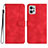 Funda de Cuero Cartera con Soporte Carcasa YX3 para Motorola Moto G Power 5G (2023) Rojo