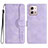 Funda de Cuero Cartera con Soporte Carcasa YX3 para Motorola Moto G Stylus (2023) 4G Morado