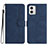 Funda de Cuero Cartera con Soporte Carcasa YX3 para Motorola Moto G53j 5G Azul