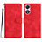 Funda de Cuero Cartera con Soporte Carcasa YX3 para Oppo A38 Rojo