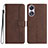 Funda de Cuero Cartera con Soporte Carcasa YX3 para Oppo A78 4G Marron