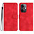 Funda de Cuero Cartera con Soporte Carcasa YX3 para Oppo K11 5G Rojo