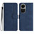 Funda de Cuero Cartera con Soporte Carcasa YX3 para Oppo Reno10 5G Azul