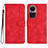 Funda de Cuero Cartera con Soporte Carcasa YX3 para Oppo Reno10 5G Rojo