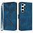 Funda de Cuero Cartera con Soporte Carcasa YX3 para Samsung Galaxy S22 5G Azul