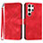 Funda de Cuero Cartera con Soporte Carcasa YX3 para Samsung Galaxy S24 Ultra 5G Rojo