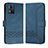 Funda de Cuero Cartera con Soporte Carcasa YX4 para Motorola Moto E13 Azul