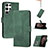 Funda de Cuero Cartera con Soporte Carcasa YX4 para Samsung Galaxy S22 Ultra 5G Verde